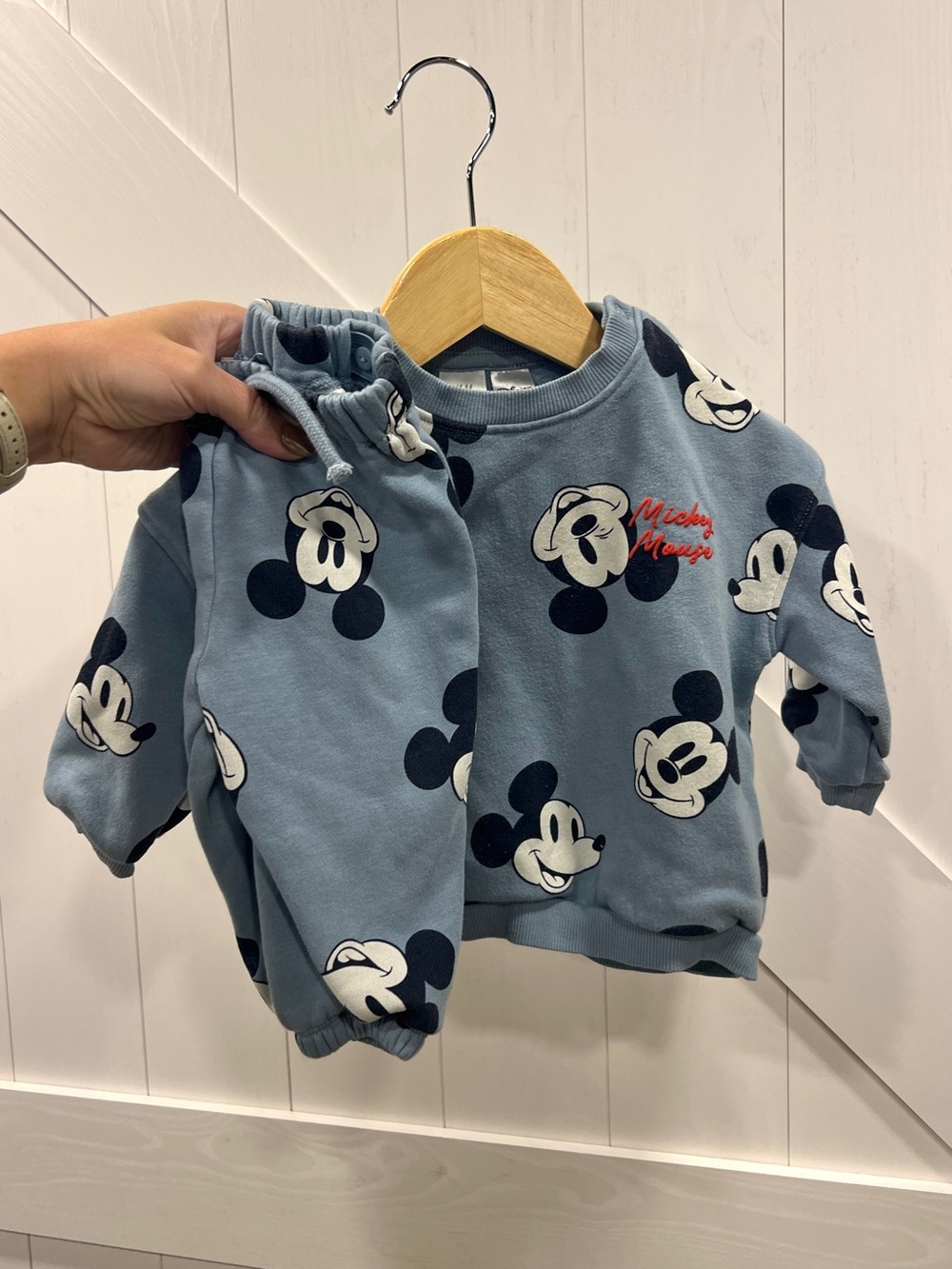 H&M Blue Mickey Mouse Matching Outfit Set